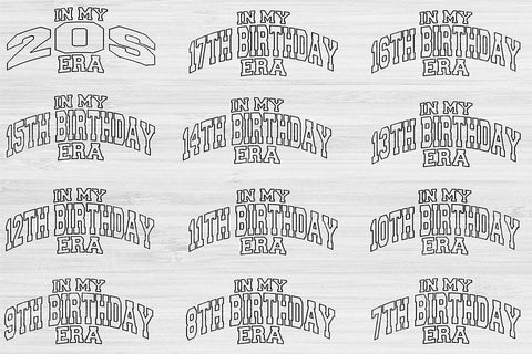 Birthday Svg Png Cut Files, In My Era Svg, Birthday Girl Svg Files For Cricut, Sweet Sixteen Svg Silhouette Digital Designs Birthday Bundle SVG TiffsCraftyCreations 