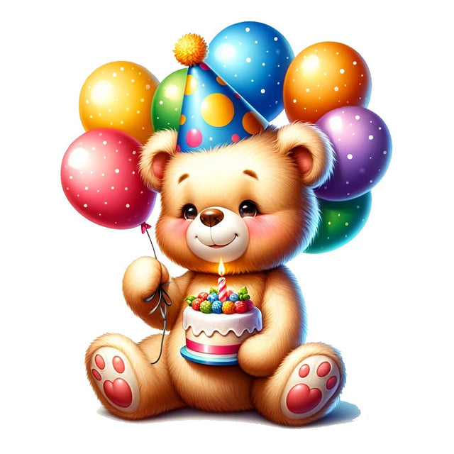 Birthday Teddy Bear ,Illustrator Clipart,Quotes and Sayings,Food & Drink,On Sale, Print & Cut Sublimation Newmockups 