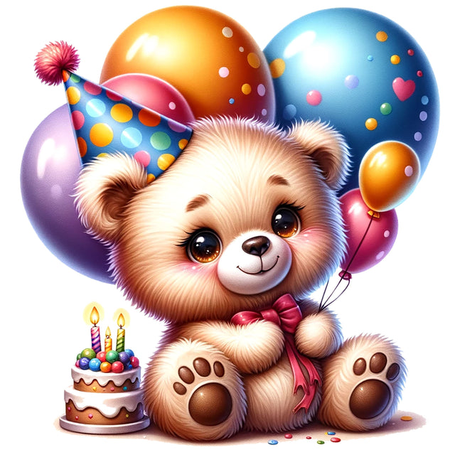 Birthday Teddy Bear ,Illustrator Clipart,Quotes and Sayings,Food & Drink,On Sale, Print & Cut SVG Newmockups 