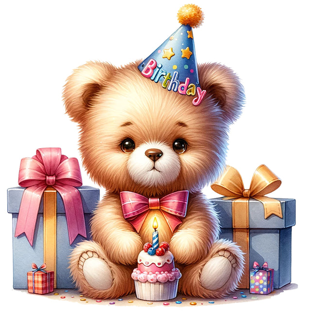 Birthday Teddy Bear,Illustrator Clipart,Quotes and Sayings,Food & Drink,On Sale, Print & Cut Sublimation Newmockups 
