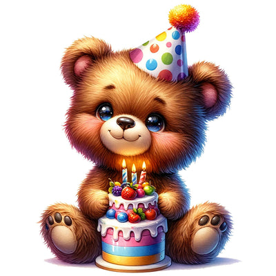 Birthday Teddy Bear,Illustrator Clipart,Quotes and Sayings,Food & Drink,On Sale, Print & Cut Sublimation Newmockups 