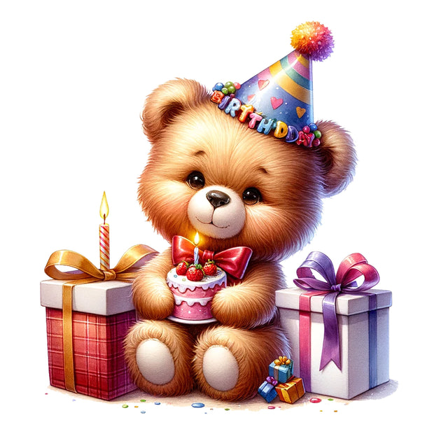 Birthday Teddy Bear,Illustrator Clipart,Quotes and Sayings,Food & Drink,On Sale, Print & Cut Sublimation Newmockups 