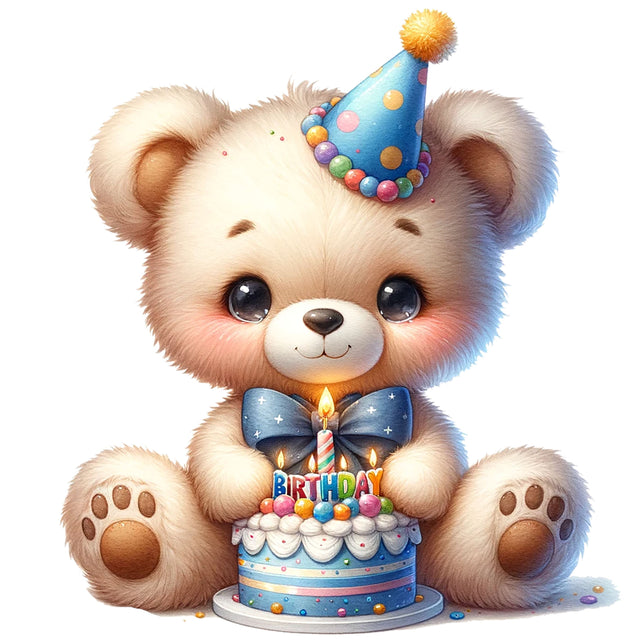 Birthday Teddy Bear,Illustrator Clipart,Quotes and Sayings,Food & Drink,On Sale, Print & Cut Sublimation Newmockups 