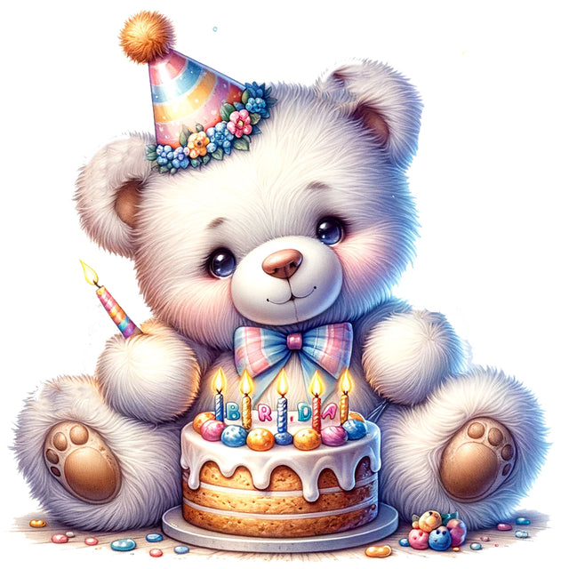 Birthday Teddy Bear,Illustrator Clipart,Quotes and Sayings,Food & Drink,On Sale, Print & Cut Sublimation Newmockups 