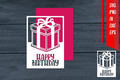 Birthday Template, Happy Birthday, Gift Box SVG zafrans studio 
