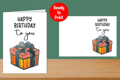 Birthday to you Watercolor Printable Card SVG zafrans studio 