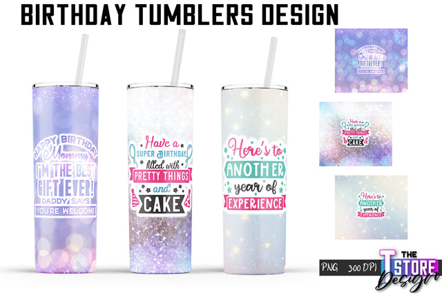 Birthday Tumbler | Happy Birthday PNG Design | 20 Oz Tumbler | Tumbler Wrap Sublimation The T Store Design 