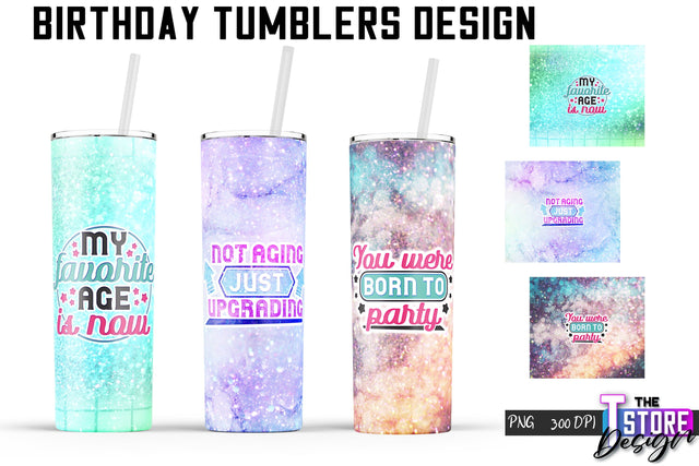 Birthday Tumbler | Happy Birthday PNG Design | 20 Oz Tumbler | Tumbler Wrap Sublimation The T Store Design 