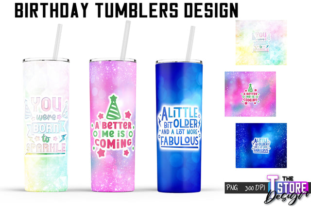 Birthday Tumbler | Happy Birthday PNG Design | 20 Oz Tumbler | Tumbler Wrap Sublimation The T Store Design 
