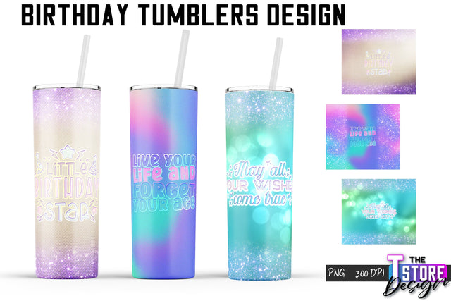 Birthday Tumbler | Happy Birthday PNG Design | 20 Oz Tumbler | Tumbler Wrap Sublimation The T Store Design 
