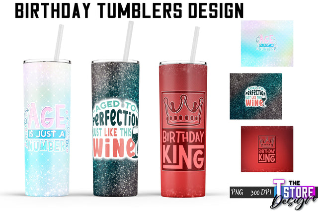 Birthday Tumbler | Happy Birthday PNG Design | 20 Oz Tumbler | Tumbler Wrap Sublimation The T Store Design 