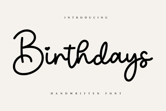 Birthdays - Handwritten Font Font Masyafi Studio 
