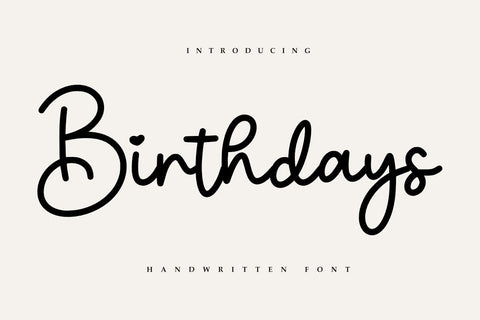 Birthdays - Handwritten Font Font Masyafi Studio 