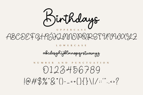 Birthdays - Handwritten Font Font Masyafi Studio 