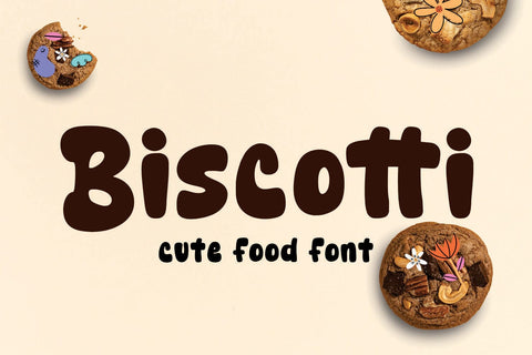 Biscotti - Food Brand Identity Font Font Mozarella 