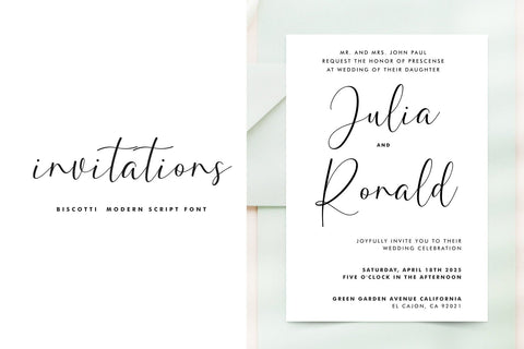 Biscotti Script Font - Wedding Business Font Jimtype Studio 