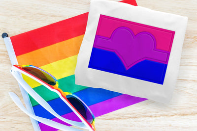 Bisexual LGBT Pride Flag Love Applique Embroidery Embroidery/Applique DESIGNS Designed by Geeks 