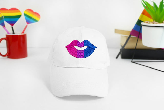 Bisexual Pride Flag Lips Embroidery Embroidery/Applique DESIGNS Designed by Geeks 