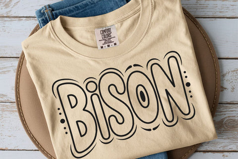 BISON - Doodle Letters Svg SVG DesignDestine 
