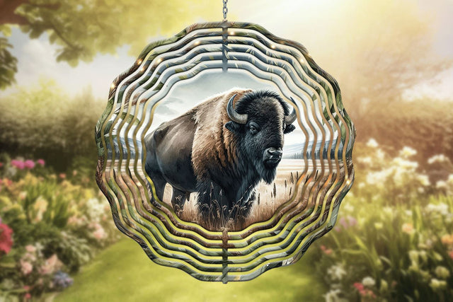 Bison Wind Spinner Sublimation PNG Sublimation BijouBay 