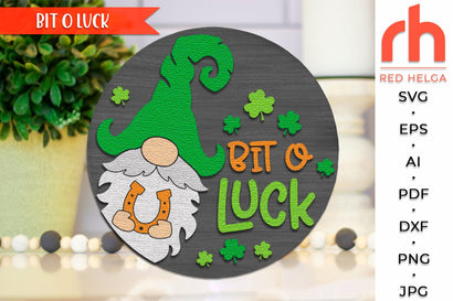 Bit O Luck SVG, St. Patrick's Day Door Sign Cut File SVG RedHelgaArt 