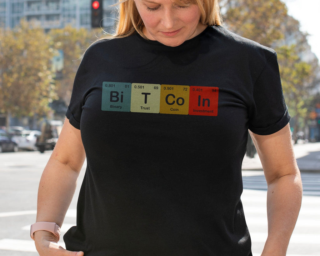Bitcoin Periodic Table Cryptocurrency BTC Funny Vintage Vector T-shirt ...