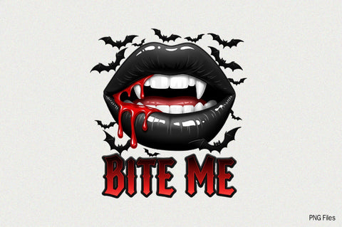 Bite Me Vampire Lips PNG, Halloween PNG Sublimation Clipart Sublimation SVGArt 