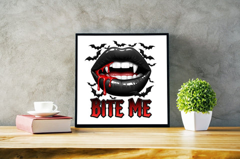 Bite Me Vampire Lips PNG, Halloween PNG Sublimation Clipart Sublimation SVGArt 