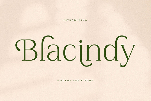 Blacindy - Modern Serif Font Font Letterena Studios 