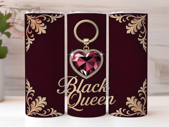Black Afro Queen Empowerment Tumbler Wrap, Afro Queen, Melanin Pride, Empowerment Theme, Bold Design, Glam Wrap, Sublimation Design Sublimation Lara' s Designs 
