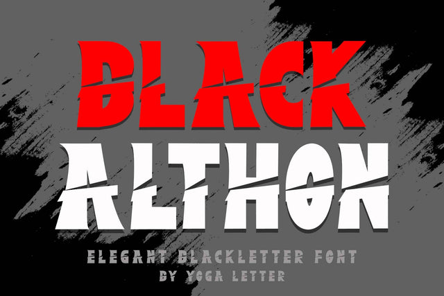 Black Althon Font Prasetya Letter 