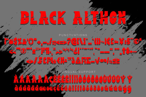 Black Althon Font Prasetya Letter 