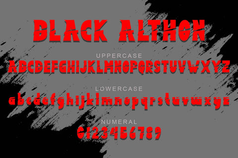 Black Althon Font Prasetya Letter 