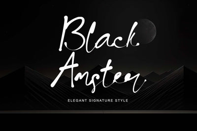 Black Amster Font Prasetya Letter 