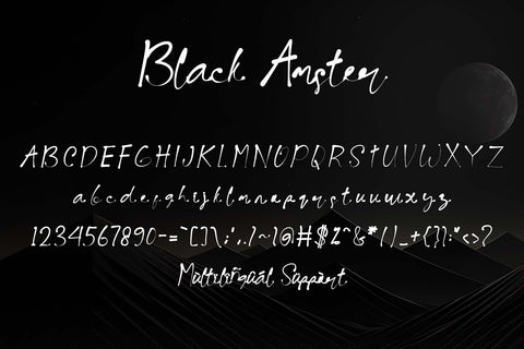 Black Amster Font Prasetya Letter 