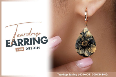 Black and gold artistic floral png image Sublimation Regulrcrative 