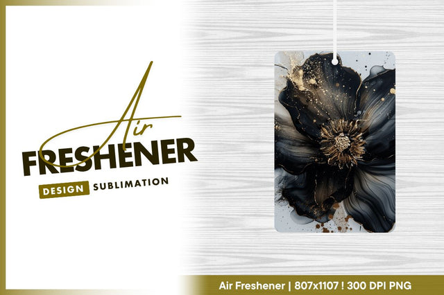 Black and gold floral luxury decoration art Sublimation Regulrcrative 