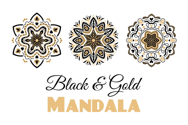 Black And Gold Mandala Sublimation Rin Green 