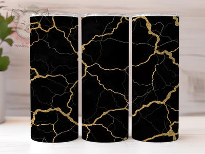 Black and Gold Marble 20oz Tumbler Wrap, 20oz Sublimation Wrap, Elegant Marble Design, Glamour Tumbler, Unique Drinkware, Stylish Tumbler Wrap, Luxury Pattern Drinkware Sublimation Lara' s Designs 