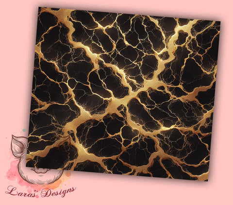 Black and Gold Marble 20oz Tumbler Wrap, 20oz Sublimation Wrap, Elegant Marble Design, Glamour Tumbler, Unique Drinkware, Stylish Tumbler Wrap, Luxury Pattern Drinkware Sublimation Lara' s Designs 