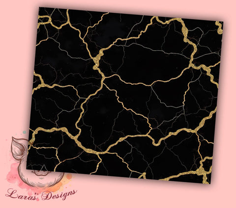 Black and Gold Marble 20oz Tumbler Wrap, 20oz Sublimation Wrap, Elegant Marble Design, Glamour Tumbler, Unique Drinkware, Stylish Tumbler Wrap, Luxury Pattern Drinkware Sublimation Lara' s Designs 