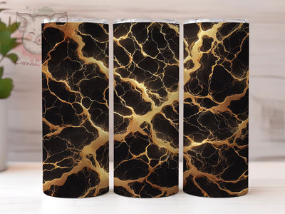 Black and Gold Marble 20oz Tumbler Wrap, 20oz Sublimation Wrap, Elegant Marble Design, Glamour Tumbler, Unique Drinkware, Stylish Tumbler Wrap, Luxury Pattern Drinkware Sublimation Lara' s Designs 