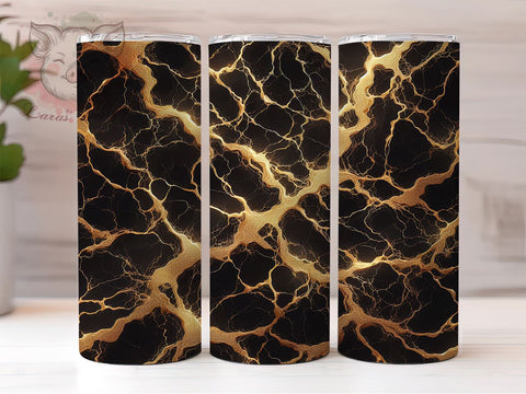 Black and Gold Marble 20oz Tumbler Wrap, 20oz Sublimation Wrap, Elegant Marble Design, Glamour Tumbler, Unique Drinkware, Stylish Tumbler Wrap, Luxury Pattern Drinkware Sublimation Lara' s Designs 