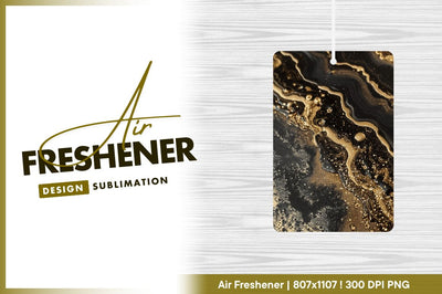 Black and gold marble texture air freshener png Sublimation Regulrcrative 