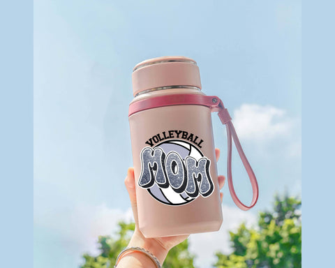 Black and Silver Glitter Volleyball Mom SVG So Fontsy Design Shop 