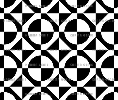 Black And White 60s Two Tone Ska Mod Geometric Pattern Digital Paper Digital Pattern Karma Genie Graphics 