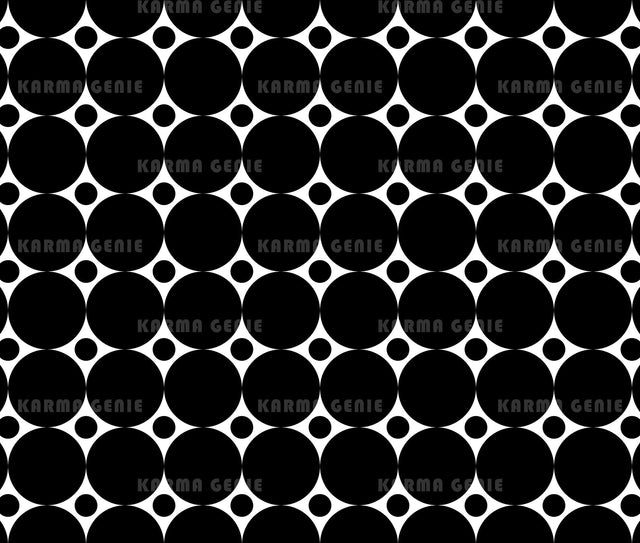 Black And White Circles And Spots Retro 60s Two Tone Pattern Digital Paper Digital Pattern Karma Genie Graphics 