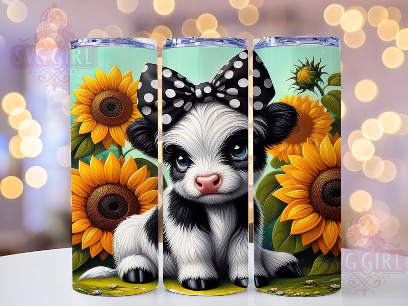 Black and White Highland Cow Tumbler, Black and White Cow Tumbler, Cute Cow Wrap, Farm Animal Wrap, Rustic Cow Wrap, Sublimation Design, Trendy Gift Idea Sublimation SvggirlplusArt 