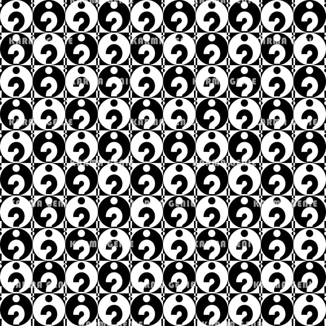Black And White Retro 1960s Question Marks Pattern Digital Paper Digital Pattern Karma Genie Graphics 