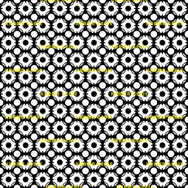 Black And White Retro Circles Geometric 1960s Pattern Digital Paper Digital Pattern Karma Genie Graphics 